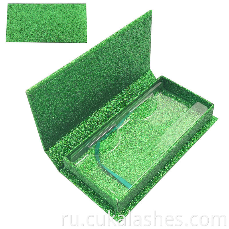 green eyelash case